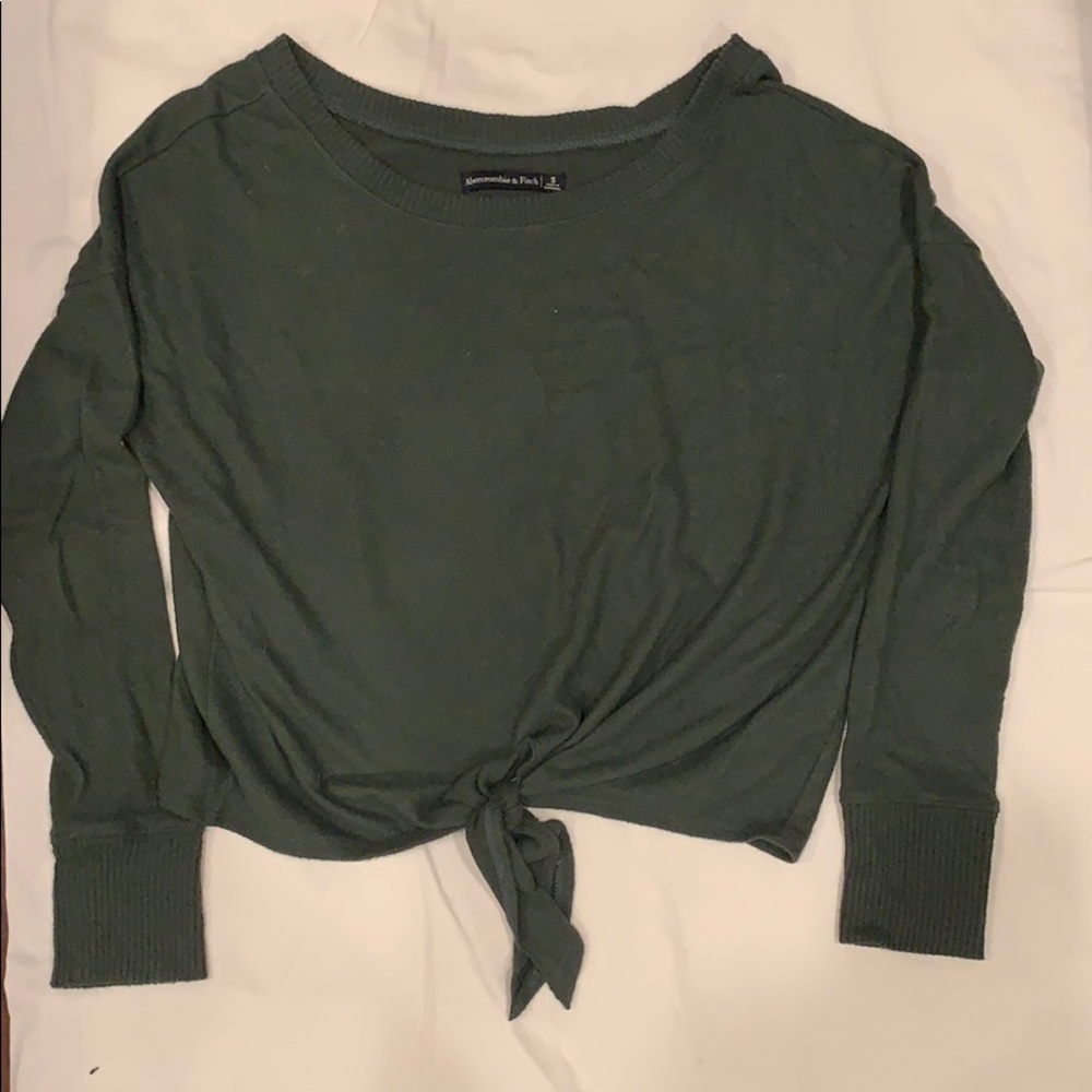 Abercrombie & Fitch Green Long Sleeve with Tie